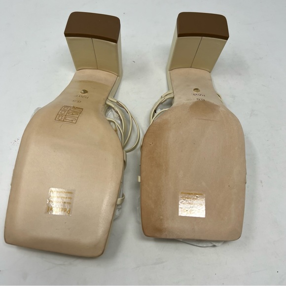 NWT RAYE Lia Cream Leather Strappy Mule Heel Size 6.5 - Picture 7 of 7
